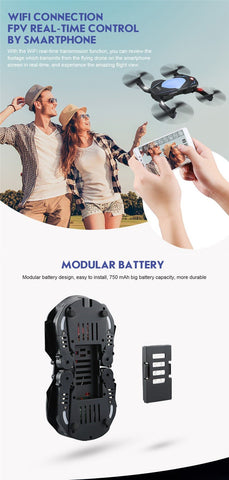 Image of Eachine E51 RC Quadcopter 720P Foldable Camera Selfie Drone with Altitude Hold - JustPeri - Drive Your Destiny