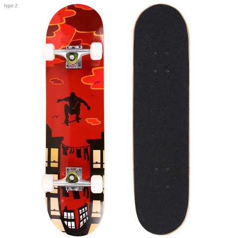 Image of Elifine Pro Skull Pattern Skateboard for extreme sports - JustPeri - Drive Your Destiny
