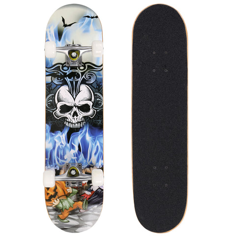 Image of Elifine Pro Skull Pattern Skateboard for extreme sports - JustPeri - Drive Your Destiny