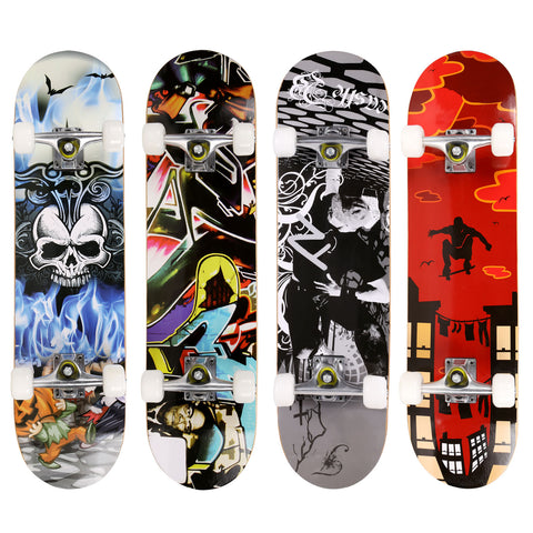 Image of Elifine Pro Skull Pattern Skateboard for extreme sports - JustPeri - Drive Your Destiny