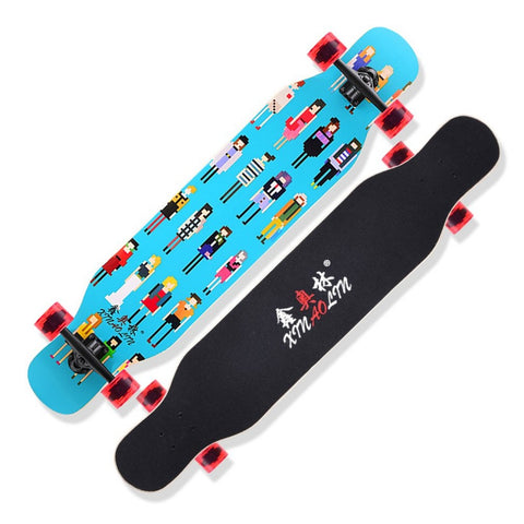 Image of Multicolor Double Rocker Unisex Longboard - JustPeri - Drive Your Destiny