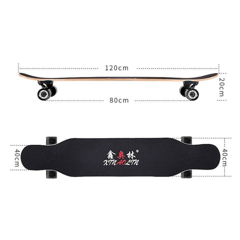 Image of Multicolor Double Rocker Unisex Longboard - JustPeri - Drive Your Destiny