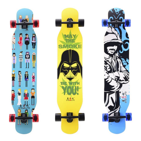 Image of Multicolor Double Rocker Unisex Longboard - JustPeri - Drive Your Destiny