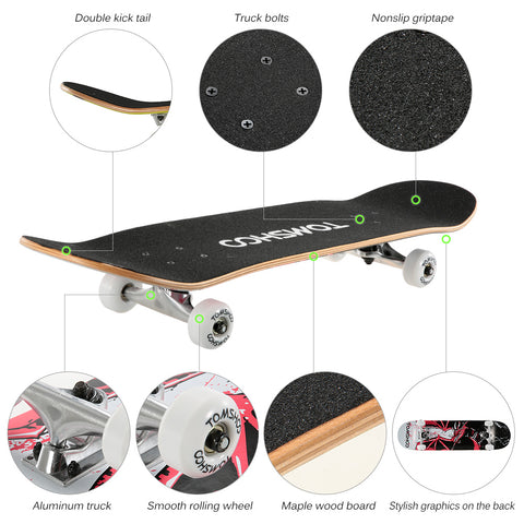 Image of Freestyle Graphic Printed 31 inch Long Skateboard - JustPeri - Drive Your Destiny