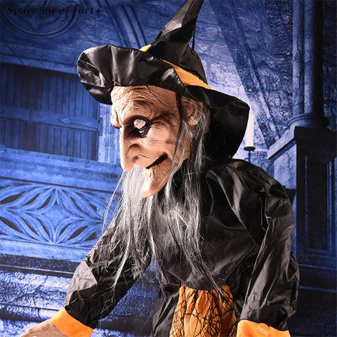 Image of Halloween Hanging Witch, Haunted House Props With Voice Induction - JustPeri - Drive Your Destiny