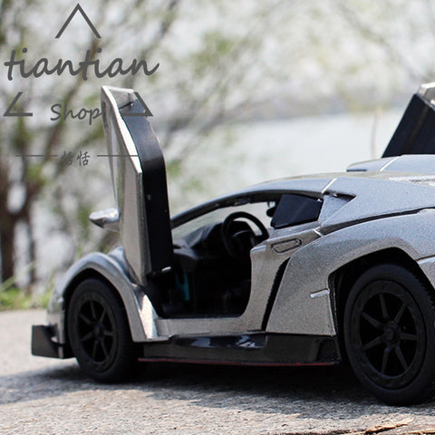 Image of Concept Car - Lamborghini Multi Color Die-cast metal Alloy car - Musical Flashing Pull Back Toy - JustPeri - Drive Your Destiny