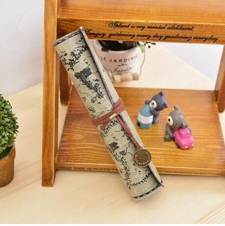 Image of Vintage Leather Treasure Map Pencil Case - JustPeri - Drive Your Destiny