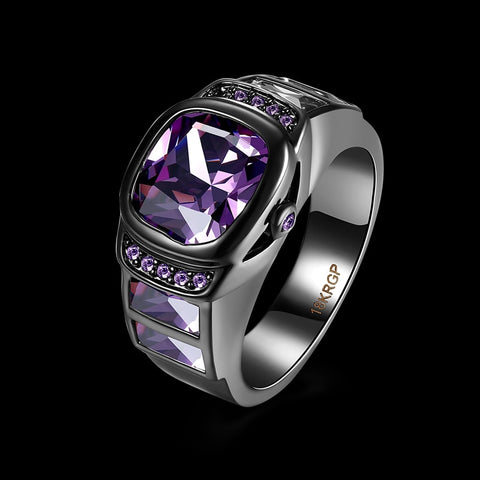 Image of Crystal Black-Gold Rings, Women Fashion Jewelry - JustPeri - Drive Your Destiny