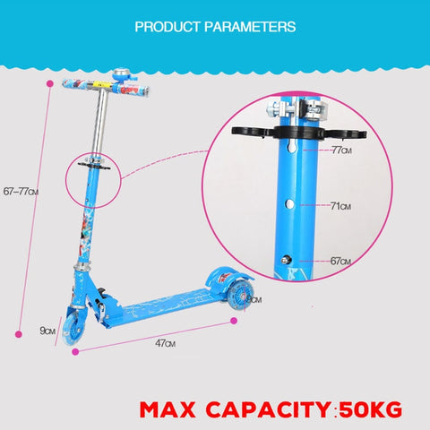 Image of Colorful Printed Height Adjustable Kids Scooter - JustPeri - Drive Your Destiny