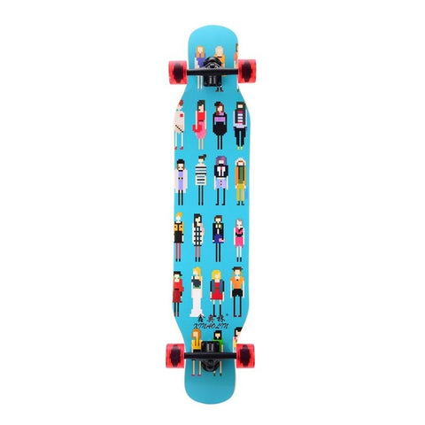 Image of Multicolor Double Rocker Unisex Longboard - JustPeri - Drive Your Destiny