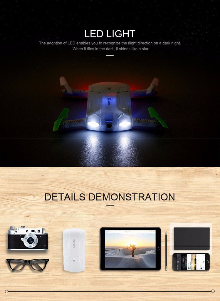 Follow Me 720P Selfie Drone with Pocket Fit Design - JustPeri - Drive Your Destiny