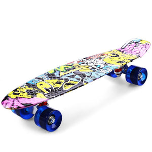 Graffiti Style Complete Skateboard 22 Inch Retro Cruiser For Children