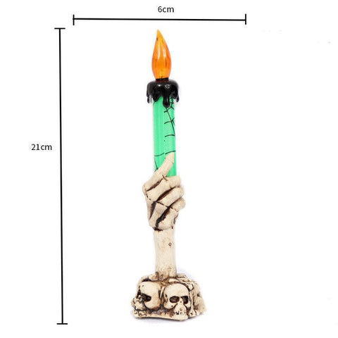 LED Halloween Skull Candles, Skeleton Hand Holder- House of the Dead Collection - JustPeri - Drive Your Destiny